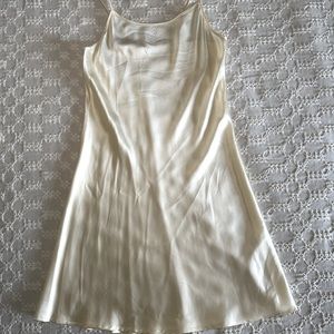Silk cream slip nightgown
